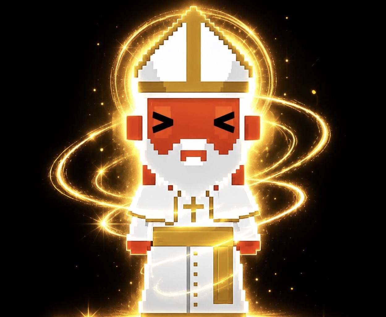Claude Almighty — divine AI pope icon